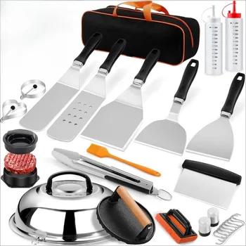 Professional Hibachi Grill Tool Kit – Flat Top Griddle Accessories for BBQ 1