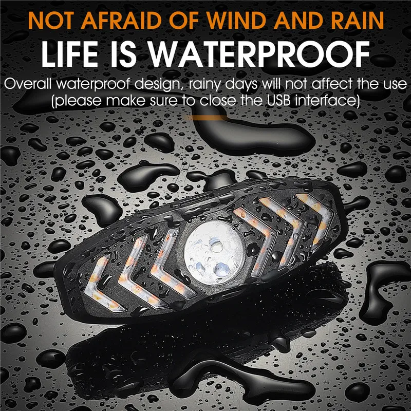 WEST BIKING Remote Control Bicycle Turn Light Type-C Charging Portable Bike Taillight Wireless Bike Rear Light Bike Accessories