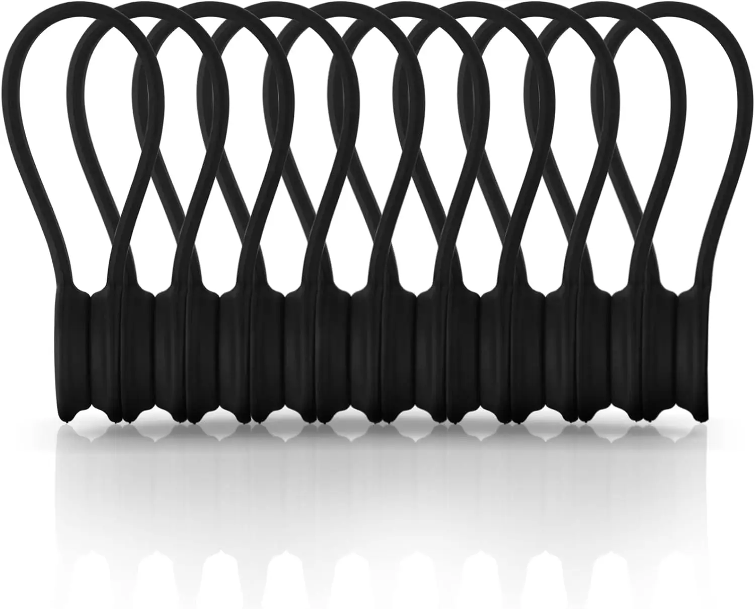 Magnetic Cable Clip 10Pcs Magnetic Silicone Cable Organizer Ties Reusable Ties for Home, Kitchen, Office magnetic cable clip