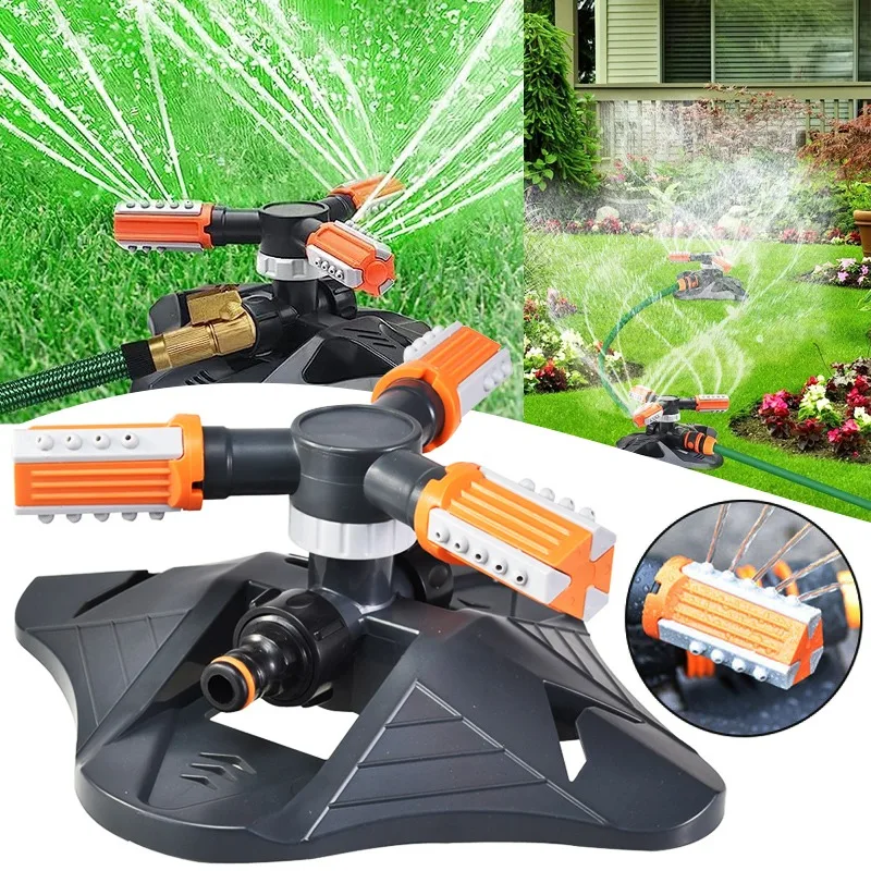 

Garden Sprinkler Plastic Irrigation Grass Water Sprinkler Automatic 360 Degree Rotating Water Sprayer Watering Irrigation Device
