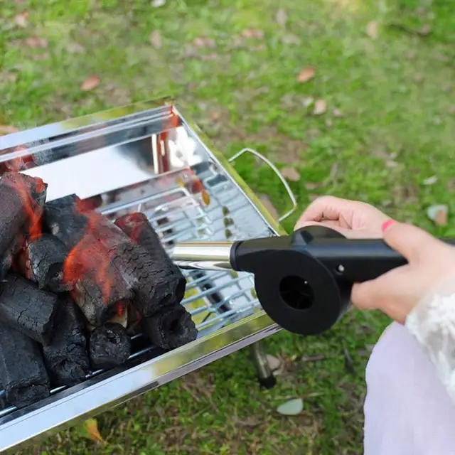 Hordozható Kézi Elektromos Bbq Ventilátor Kültéri Kemping Üzemeltetett Égésű Légfúvó Vezeték Nélküli Motorvezérelt Konyha Szerszám - Image 5