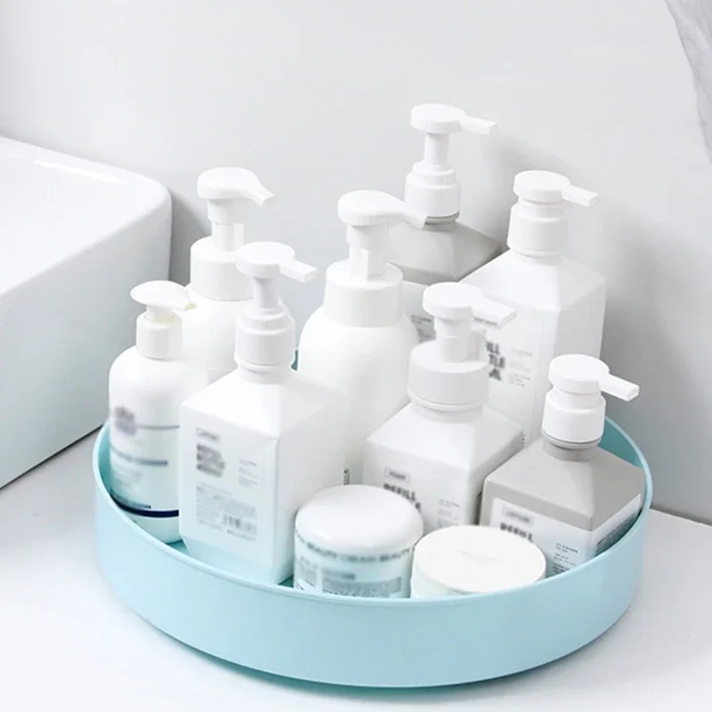 Description Picture 6 of item360 Degree Rotating Cabinet Organizer Kitchen Bathroom Cosmetic Turntable Storage Tray Non-Slip Spice Round Rack Plate