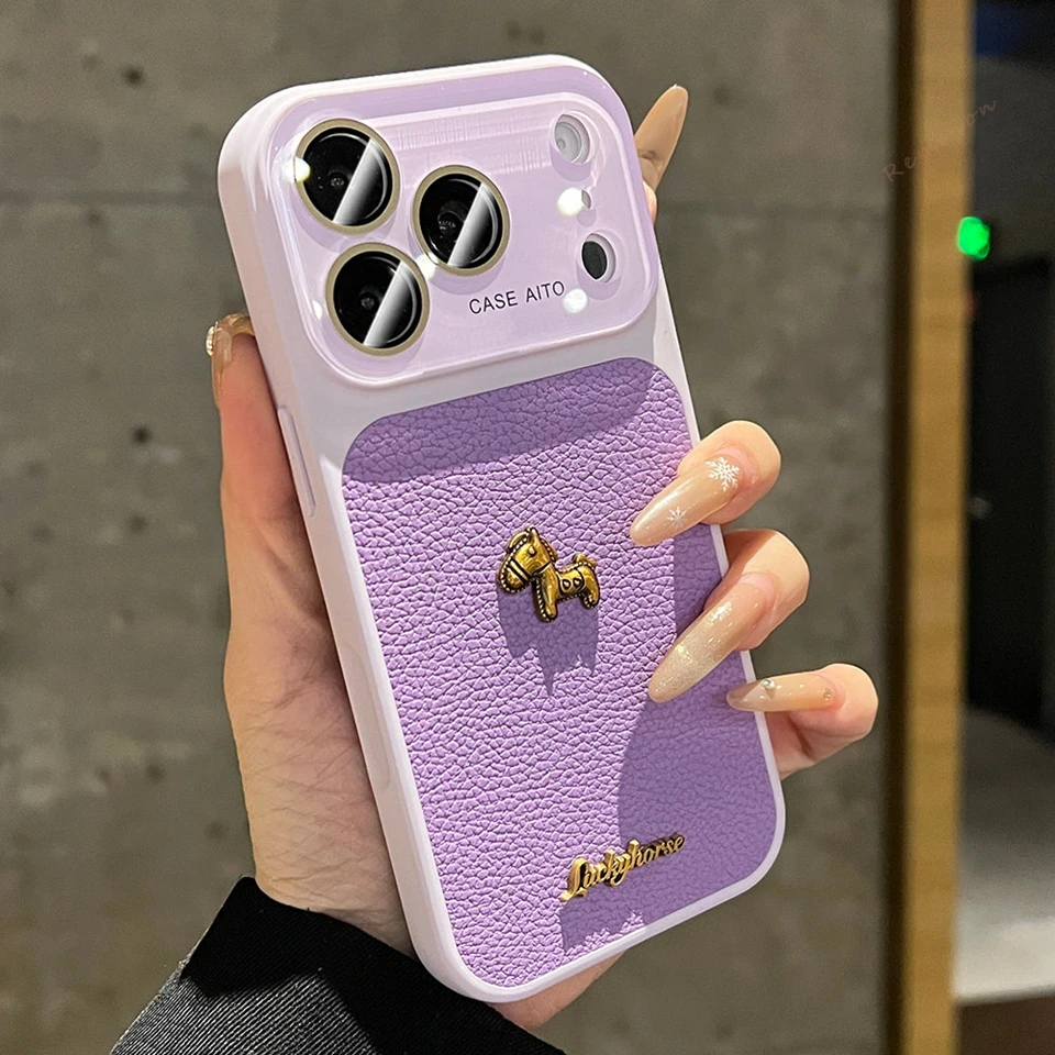 Luxury Shockproof Phone Case with Camera Protector - Lucky Horse Official Collection
