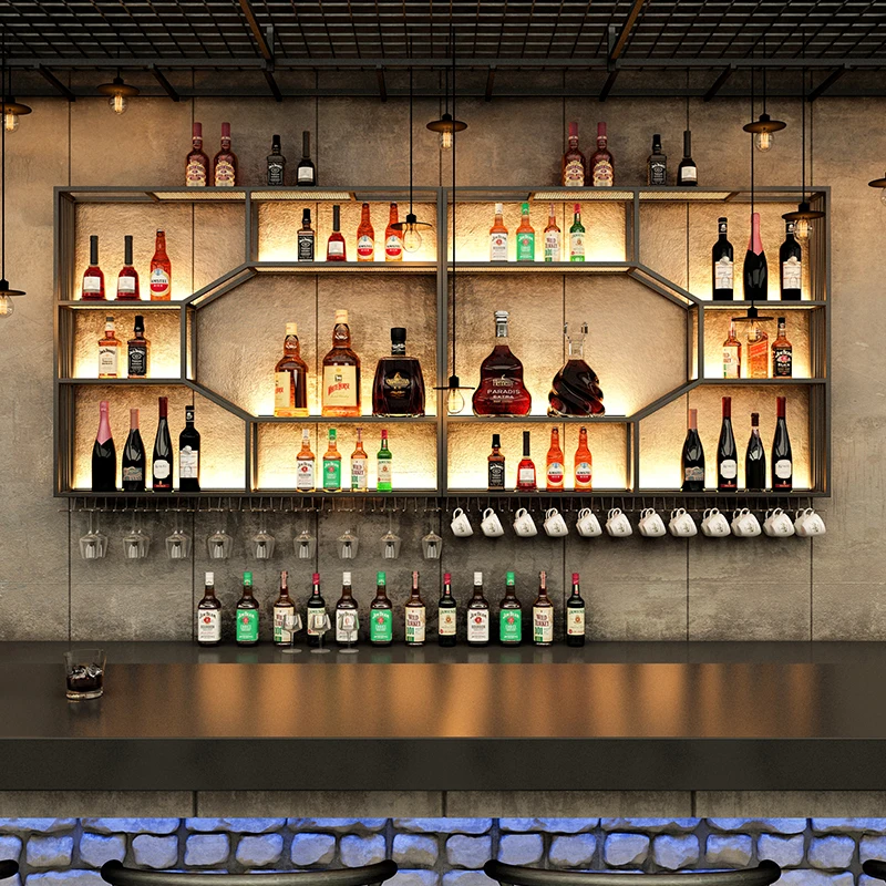 Canteen Bar Wall Furniture Liquor Living Room Cabinet Luxury Vino Fridge Glass Showcases For Collection Wine Rack Wine Home Set