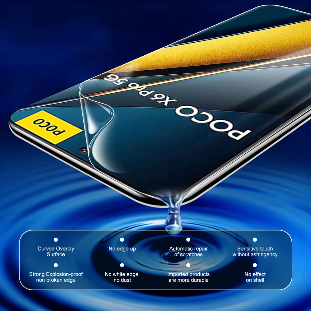 Hydrogel Film HD Screen Protector For Poco X6 X7 Pro F7 Ultra Poco F6 F7Ultra PocoF6 PocoX6 PocoX7 F7Pro X7Pro 5G Not Glass 4Pcs screen protector