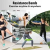Exercise Bands Resistance Bands Set With 5 Resistance Levels Skin-Friendly for Indoor Fitness Leg Strength Training Gym Yoga ﻿ 5