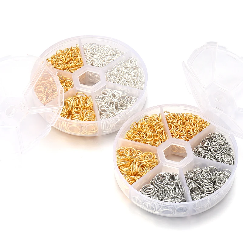 

5/6/8mm Iron Open Jump Rings Box Set Single Loops Split Rings For Jewelry Making Metal Connectors Kits Diy Jewelry Finding