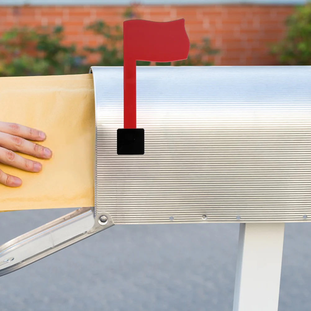 

Universal Mail Box Flag for Wood Metal Rustproof Iron Alert Postman Raised Signal Replacement Kit Mailbox Adhesive Red Flags