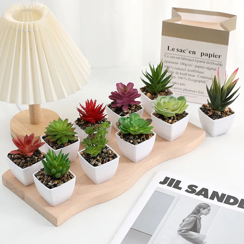 Mini Artificial Succulent Bonsai for Home and Office Decor