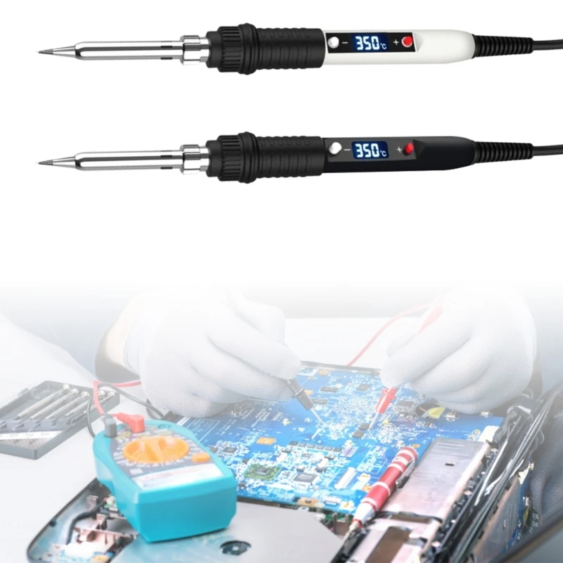 

Professional 110V 80W MCH Ceramic Heating Element Soldering Iron with LCD Display for Electronic Engineers Manufacturing