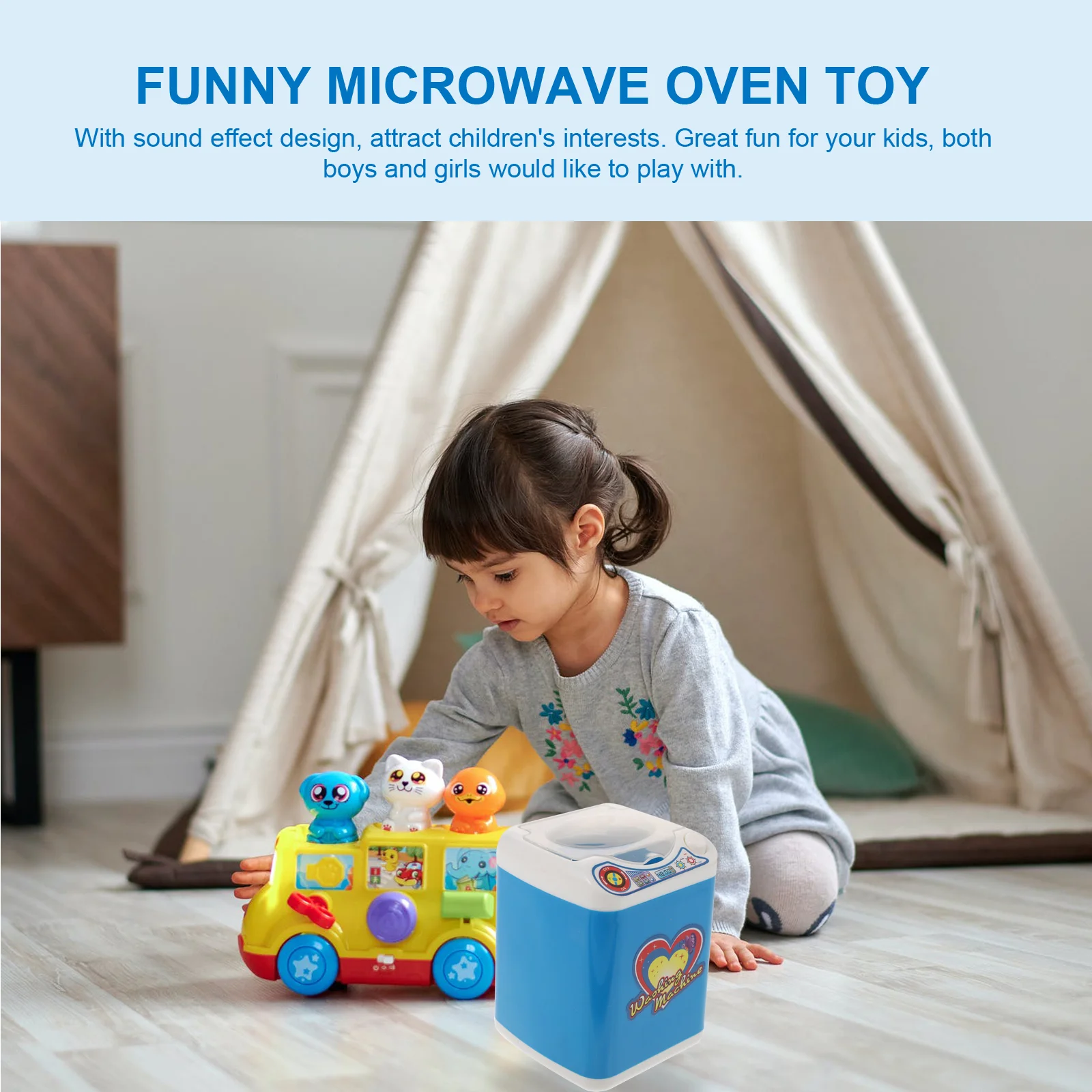 Miniature Simulated Washing Machine Toy Plastic Kid Educational Toys Safe Children Home Appliance Playset Fine