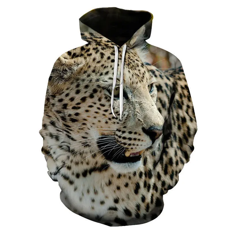 

2022 Animal Print Hood Coat for Men/Women New 3d Lion Leopard Hood Coat Autumn Streetwear with Hood Fashion Clothes