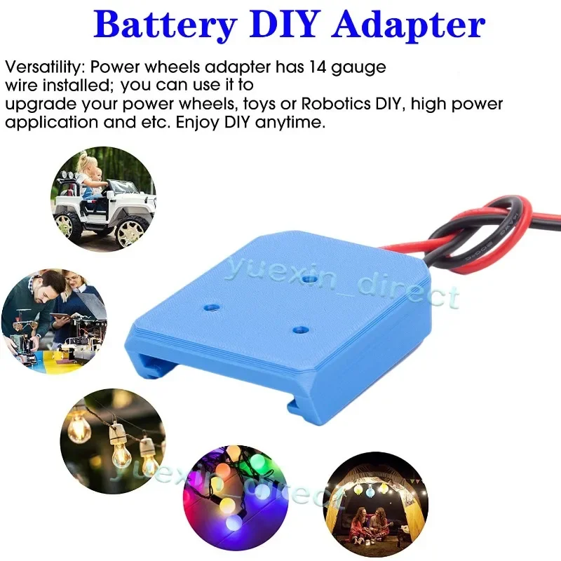 Tool battery DIY adapter Hart 20V Li-ion battery  conversion DIY connection power output adapter Compatible with Hart 20V series high power removable battery smart meter intelligent connection digital system electric motorcycle scooter