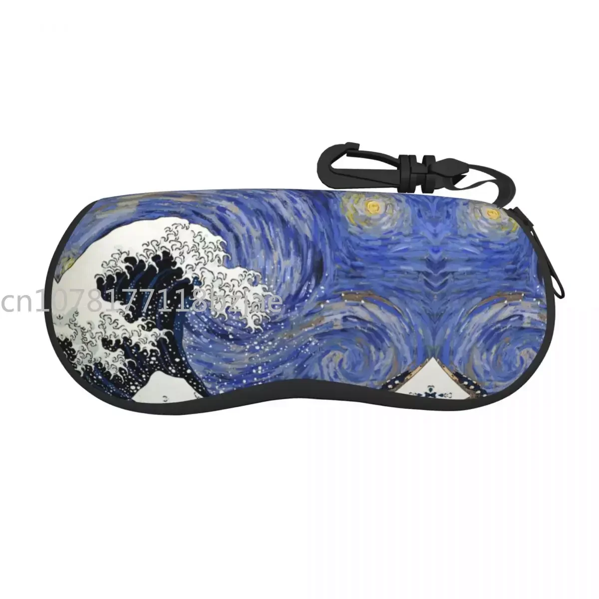 

Vincent Van Gogh Starry Night Eyeglass Glasses Case Women Men Soft Great Wave Art Sunglasses Protective Box