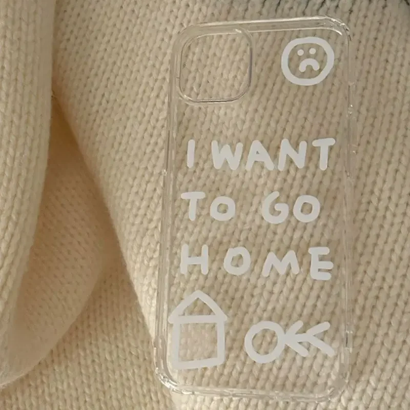 I Want To Go Home Clear Soft TPU Phone Case