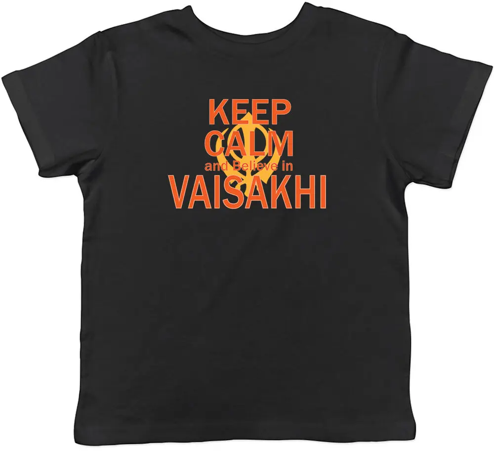 

Детская футболка из 100% хлопка с коротким рукавом, с надписью Keep Calm And Верьте в вариаши