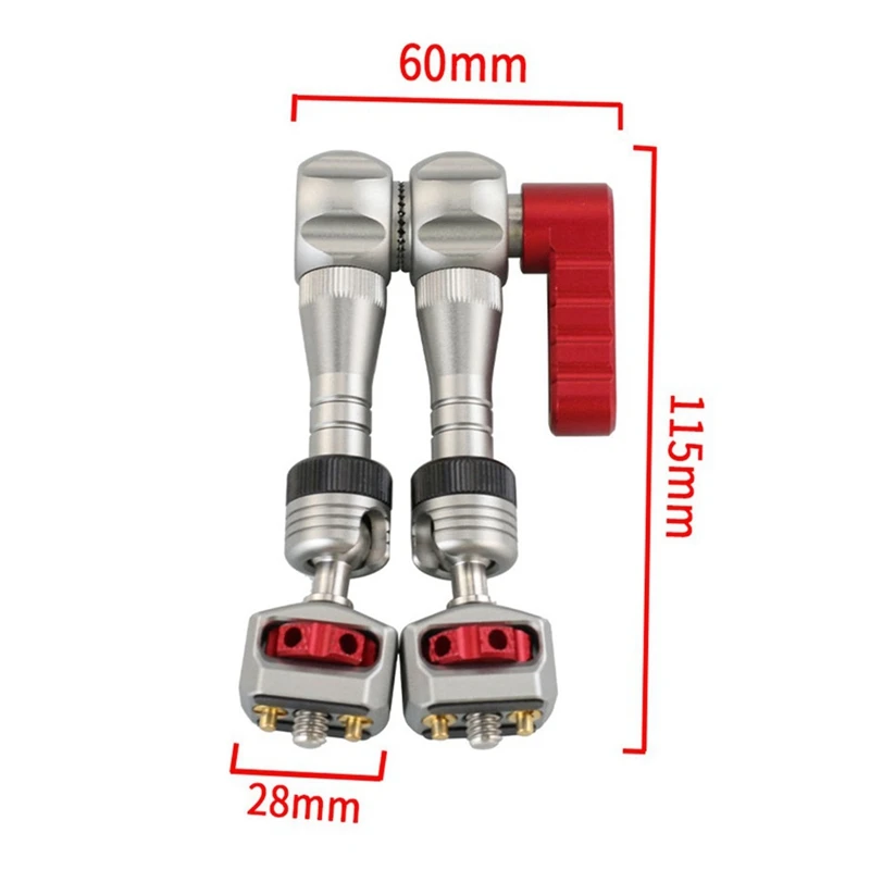 TTKK 알루미늄 합금 V-S-006B 암 휴대폰 모션 카메라, 범용 금속 퍼스트 앵글 카메라 액세서리, 핫