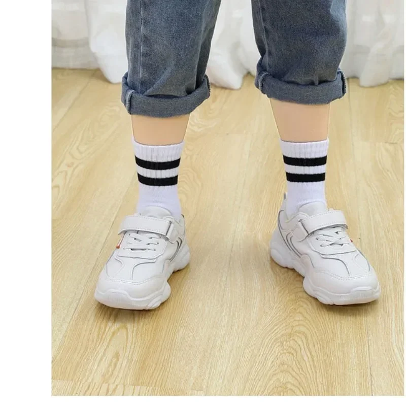 5 Pairs/ Lot Pure Colour Soft Breathable Cotton Kids School Socks Girls Boys Casual Grey Black White Sports Children's Socks cotton socks