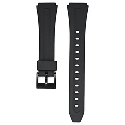 Men's 18mm Black Waterproof Rubber Watch Strap - Sporty Resin Replacement Band - 18mm (Black)