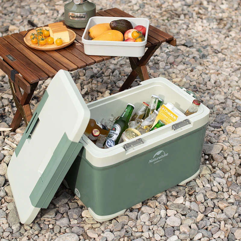 Naturehike Outdoor Portable Cooler Box Camping Refrigerator Food Preservation Box Car Ice Bucket PP Folding Incubator 18-36H