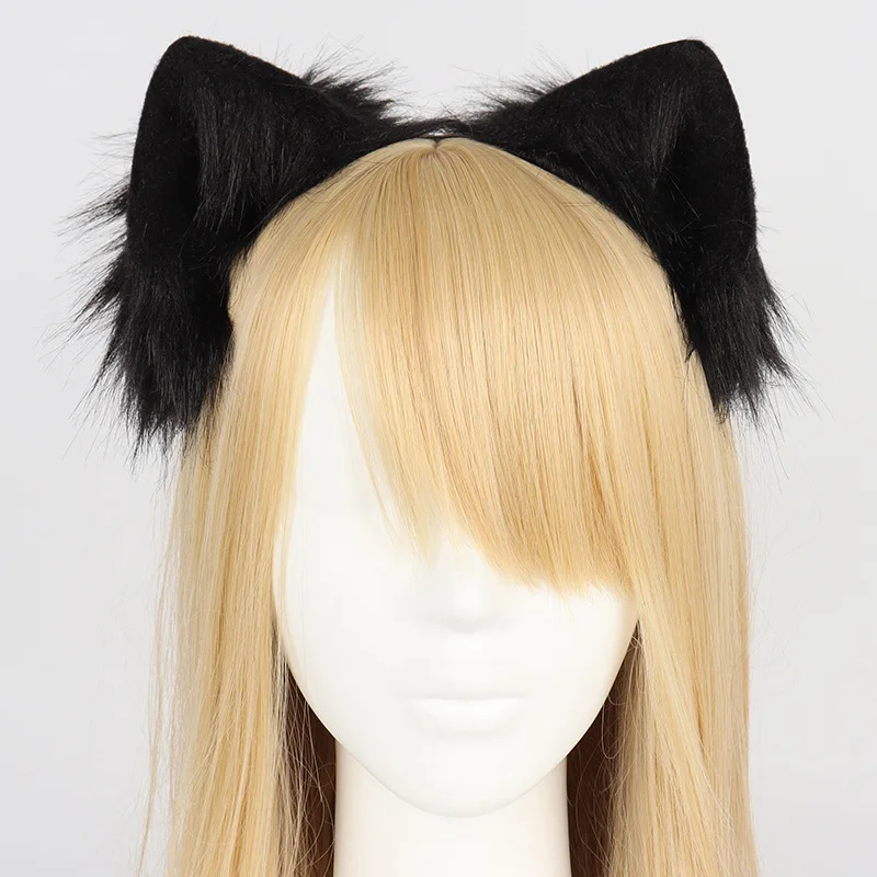 

Повязка на голову с кошачьими ушками аксессуары для Лолиты интернет-знаменитости комикс шоу реквизит для прямой трансляции ручная работа животное ухо оголовье Cos