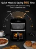 Air Fryer Oven 5.28 Qt,7-in-1 Digital Display Compact Cooker with Easy View Windows,Space-saving,non-stick pan 1
