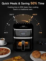 Air Fryer Oven 5.28 Qt,7-in-1 Digital Display Compact Cooker with Easy View Windows,Space-saving,non-stick pan 1