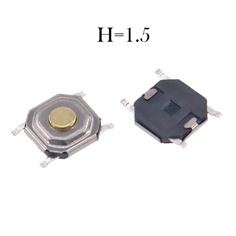 Tactical Push Button Switch Metal 5.2x5.2x1.5mm to 9mm 4PIN SMT Key Speaker Audio PER 50PCS