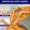 5/10/20Pack Premium Wooden Hangers,Durable Coat Rack with Chrome Swivel Hook for Closet,Retro Solid Wood Hanger for Jackets Suit 5