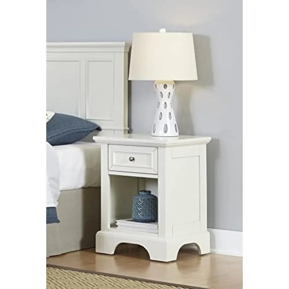 

White Nightstand With Drawer Bedside Tables for the Bedroom Furniture Mahogany Hardwood Solids and Engineered Woods Table Home