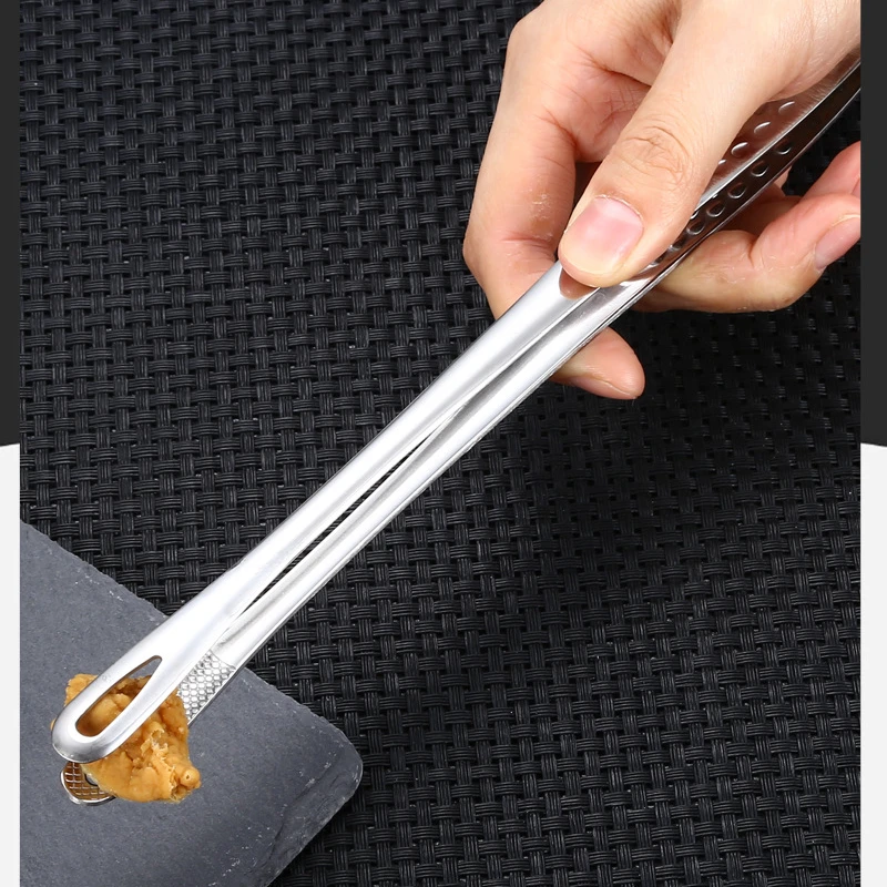 Stainless Steel Food Tongs Food Tongs Long Handle Non-Slip Barbecue Steak Kitchen Cooking Tools Accessories 1pc