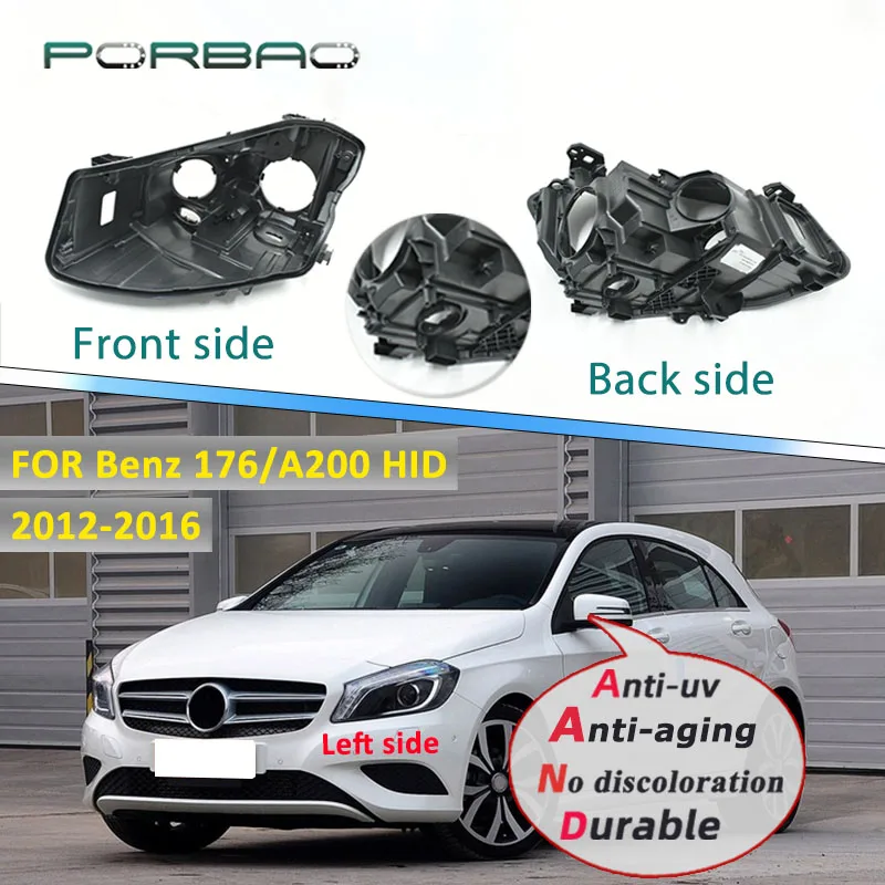 

PORBAO Headlight Back Shell Car Head Lamp Housing For Mercedes Benz 176 A200 2012 2013 2014 2015 2016 HID Headlamp Case