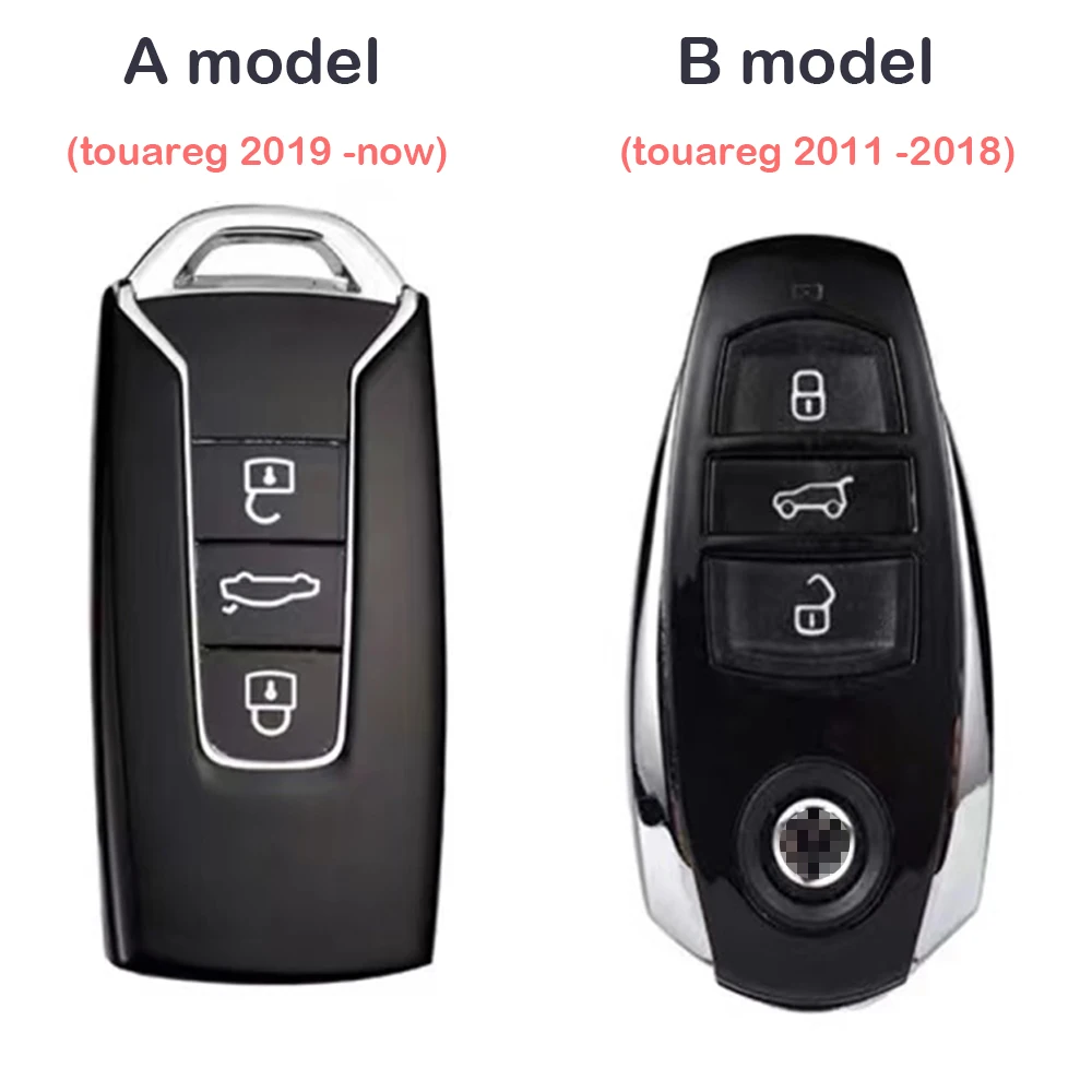 Silikon-Schlüsseletui für Volkswagen Touareg 2020 2019, Touareg eHybrid 2021, Abdeckung, 3-Tasten-Fernbedienung, schlüssellose Schale – Detail 1