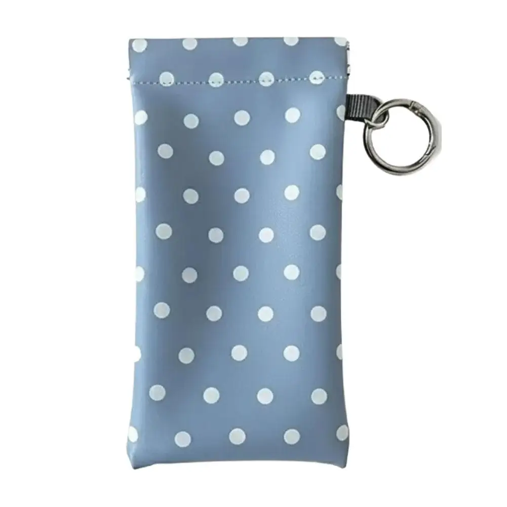Stylish Polka Dot Eyeglasses Case with Auto-Close and Cleaning Cloth
