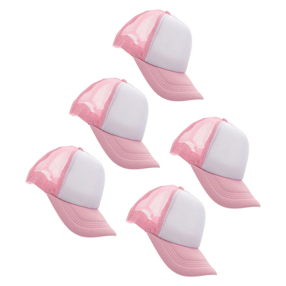 

5 Pcs Sublimated Baseball Cap Ladies Hat DIY Hats Bulk Sublimation Sourkout Blank Polyester Caps