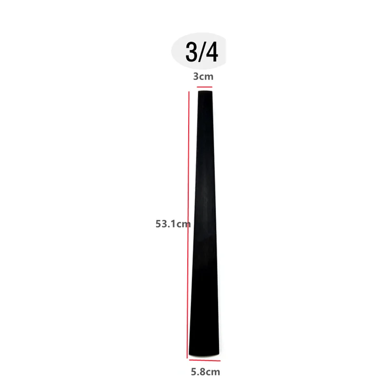 Indonesian Ebony Wood Cello Fingerboard Fretboard With Nut 4/4 3/4 1/2 1/4 Size Cello Accessories