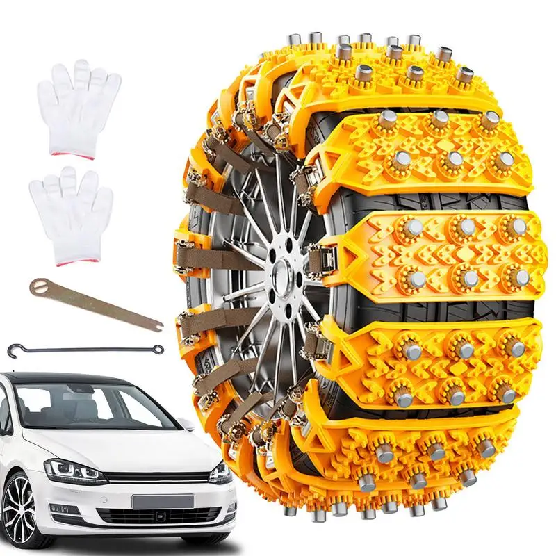 

Snow Chains For Car Tires Heavy Duty Anti-Skid Anti Snow Chains Traction Tire Chains Universal Tire Snow Chains Traction Mud