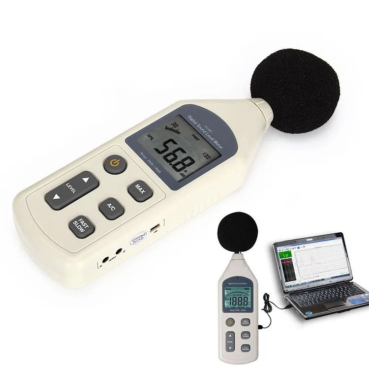 Medidor de nivel de sonido Digital SLM, probador de ruido doméstico,  Detector de ruido, Monitor de decibelios, medición acústica 30-130dB -  AliExpress