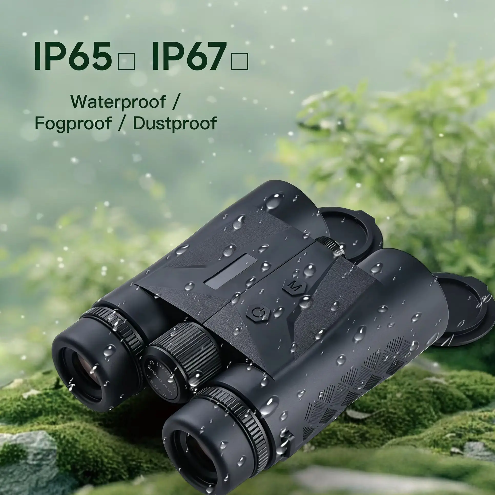 Télémètre laser étanche IP67 2400m avec zoom 10x pour chasse, camping et arpentage