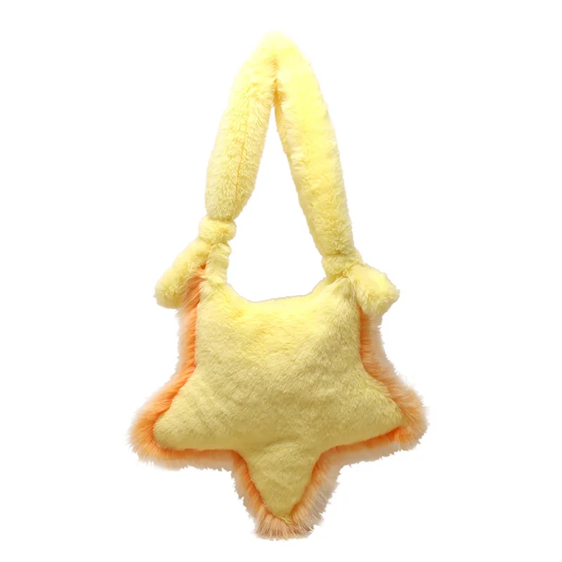 Star Plush Shoulder Pointed Five Bag Popular Crossbody Women's Handbags For Women Casual High-Quality Messenger Versatile Luxury