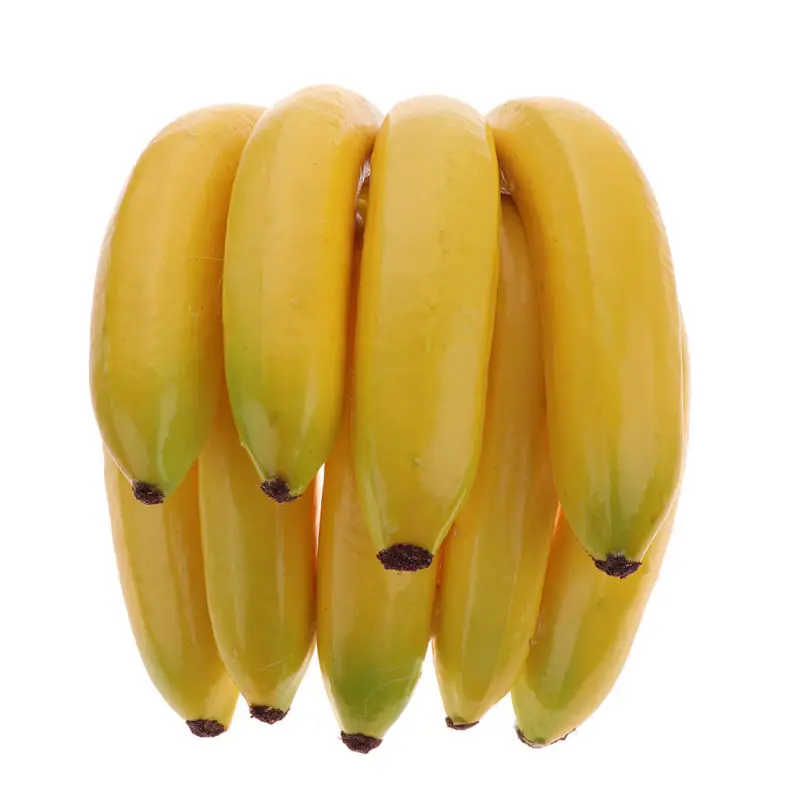 Artificial Fruits and Vegetables 1pc Lifelike Banana Bunch Artificial Plastic Fake Fruits Decor Prop Party Decorations Plastic Foam Artificial Banana