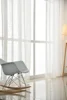 1PC White Cross Vertical Strip Embroidered Gauze Curtain Curtains for Living Dining Room Bedroom 5