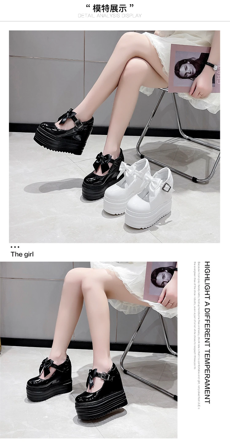 12.5CM Platform High Wedges women's Pumps Sneakers Casual