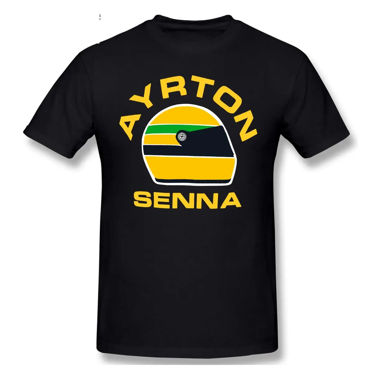 Ayrton Senna Racing Helmet Uomo Novità T Shirt Large Size Maniche Corte Regalo T-Shirt Tees 100% Cotone O Collo Top