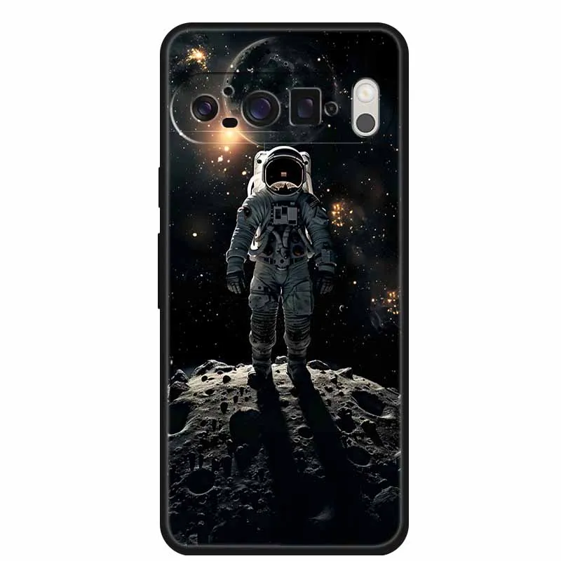Space-Themed Soft Silicone TPU Phone Case - Astronaut Design