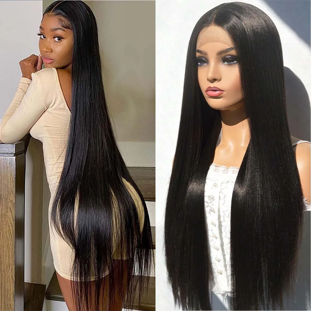 

Long Straight Lace Front Wig Long Black Body Wavy Wigs with Baby Hair 13x3 Natural Black Lace Wigs Heat Resistant for Daily Use