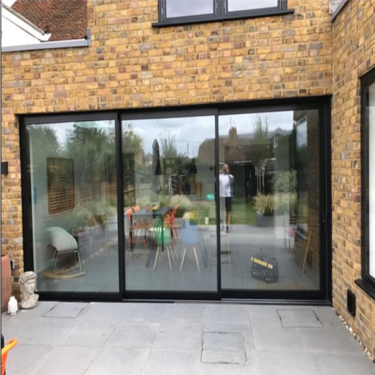 DN Home Door Apartment Exterior Aluminum Profile Slide Door Double Tempered Glass Sliding Doors