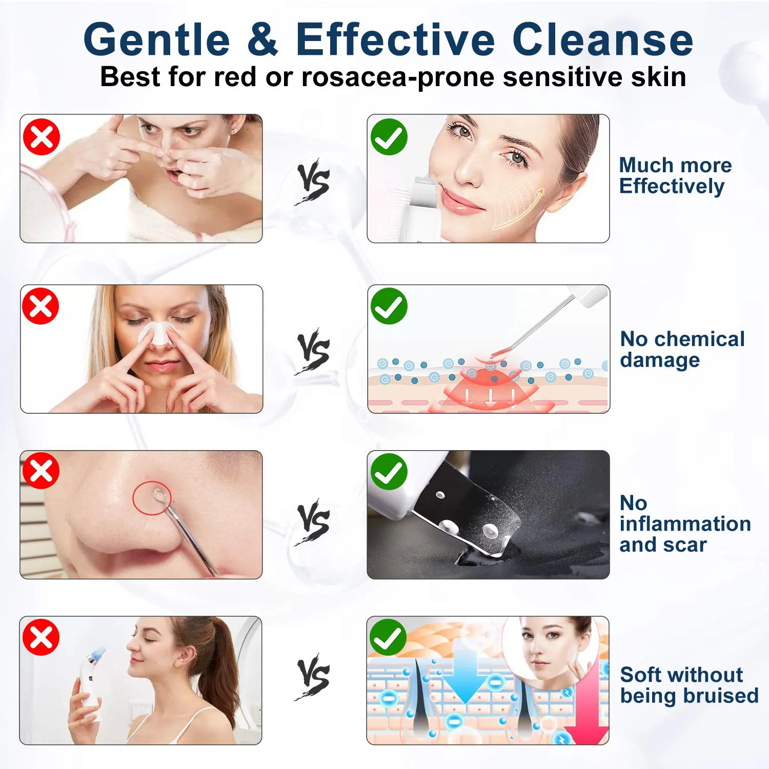 LCD Ultrasonic Skin Scrubber Blackhead Remover Sonic Face Skin Cleaning Peeling Device Comedone Extractor Facial Ion Shovel