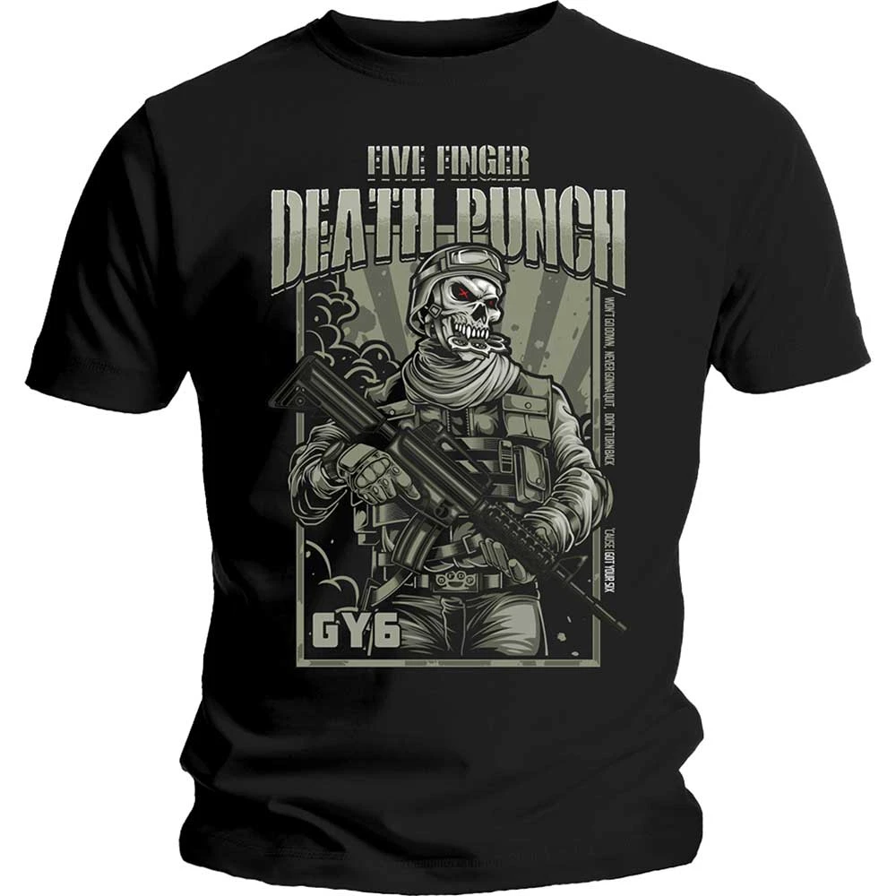 War Soldier Five Finger Death Punch Band T-Shirt Baumwolle Grafik-T-Shirt Herren Damen Sommer Streetwear