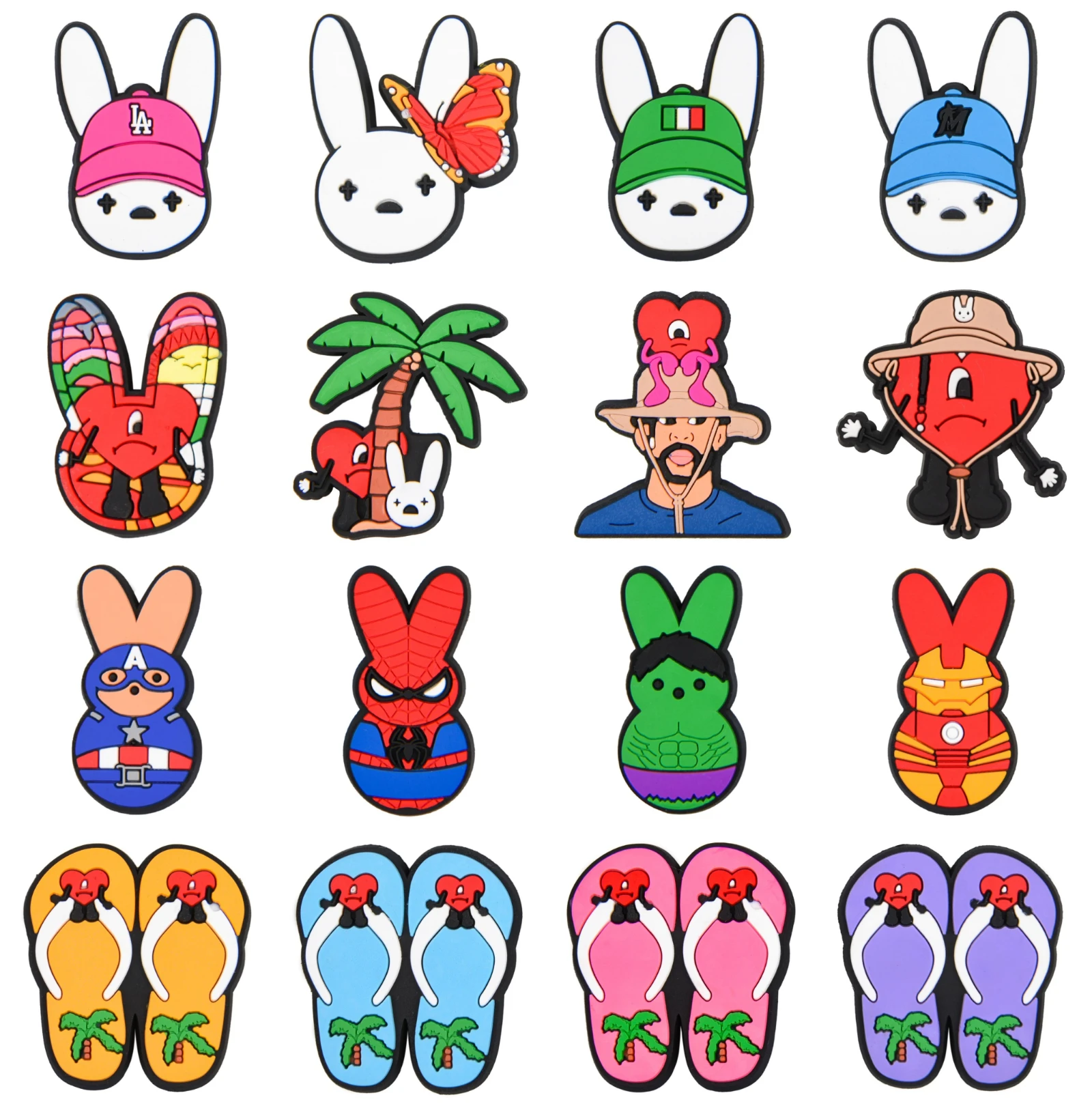 Bad Bunny Croc Charm Bunnys Pvc Croc Accessories Croc Accessories